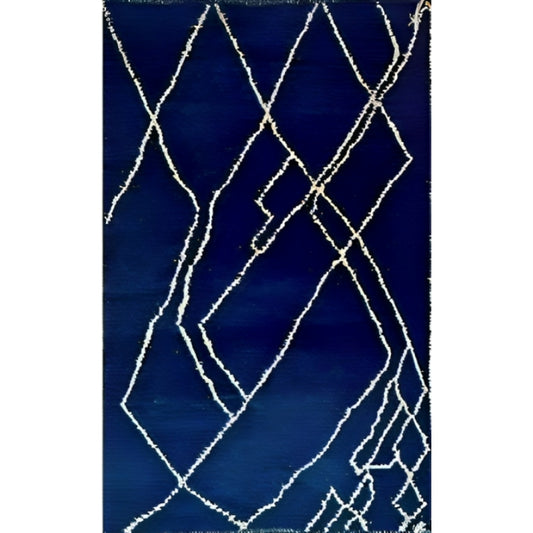 Azure handwoven wool rug-250x150 cm